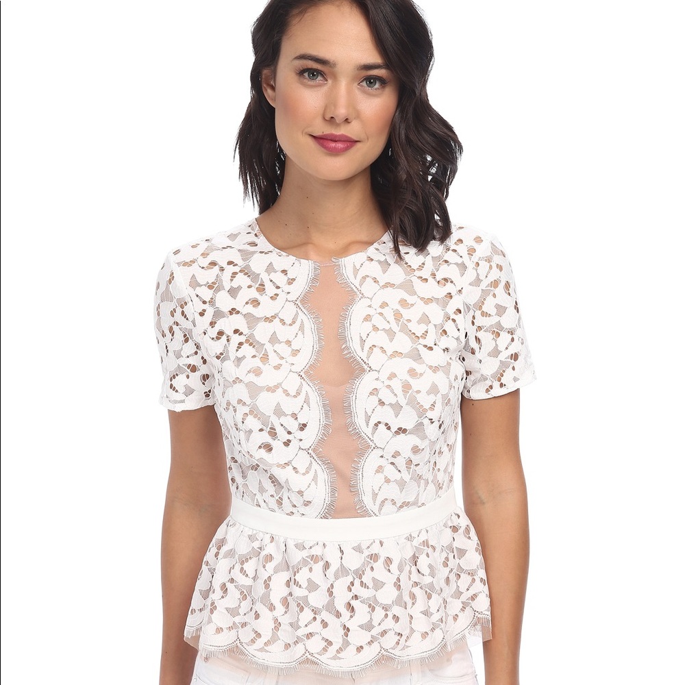Bcbgmaxazria Lilia Scallop Top